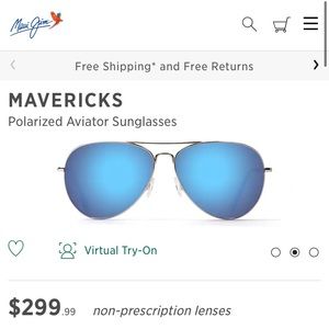 Maui Jim Mavericks Polarized Aviator Sungl…